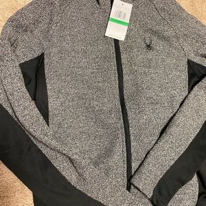 Spyder Men's Stellar Jacket Sherpa Lined Bonded Fleece NWT SIZE LARGE